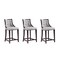 Manhattan Comfort Fifth Avenue Faux Leather Counter Stool in Light Grey- Set of 3 3-CS012-LG - alternate 1